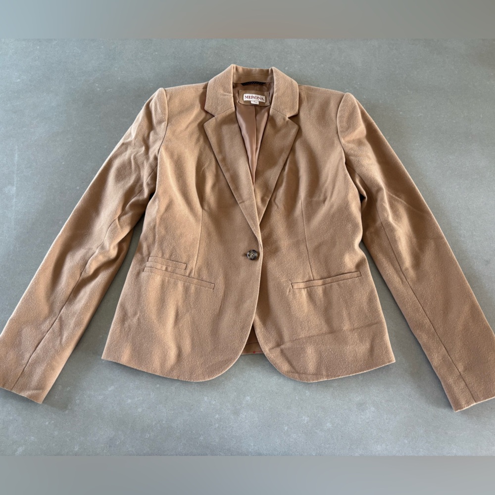 Merona Tan Dress/Blazer/Suit Jacket
